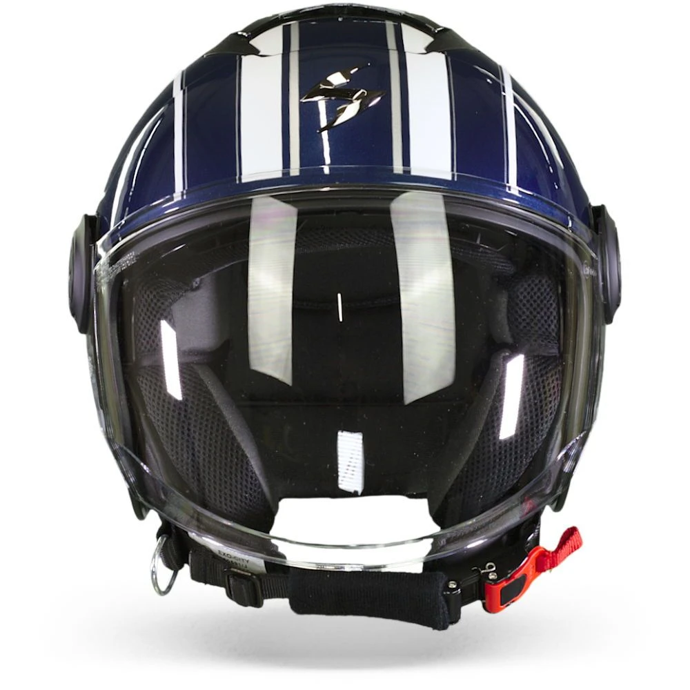 Scorpion EXO-City Scoot Donker Blauw-Wit Jethelm 3 Scorpion EXO-City Scoot Donker Blauw-Wit Jethelm