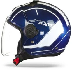 Scorpion EXO-City Scoot Donker Blauw-Wit Jethelm 11 Scorpion EXO-City Scoot Donker Blauw-Wit Jethelm -Scorpion Scorpion Exo City Scoot Dark Blue White.11