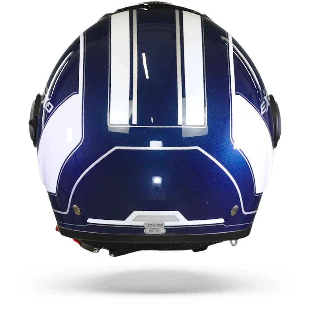 Scorpion EXO-City Scoot Donker Blauw-Wit Jethelm 5 Scorpion EXO-City Scoot Donker Blauw-Wit Jethelm - Afbeelding 3