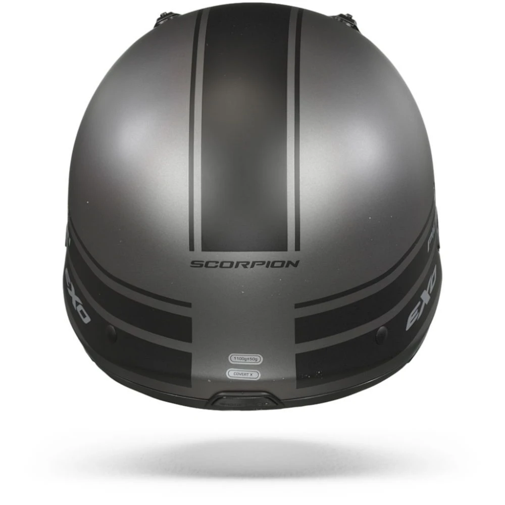 Scorpion Covert-X Tussle Mat Zilver-Zwart Jethelm 5 Scorpion Covert-X Tussle Mat Zilver-Zwart Jethelm - Afbeelding 3