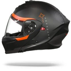 Scorpion EXO-930 Shot Mat Zwart-Rood Systeemhelm -Scorpion Scorpion exo 930 shot matt black red.11