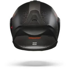 Scorpion EXO-930 Shot Mat Zwart-Rood Systeemhelm