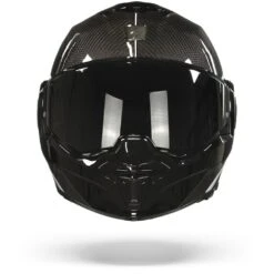 Scorpion EXO-Tech Carbon Top Zwart-Wit Systeemhelm -Scorpion Scorpion exo tech carbon top black white.01