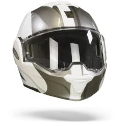 Scorpion EXO-Tech Forza Pearl Wit-Zilver Systeemhelm
