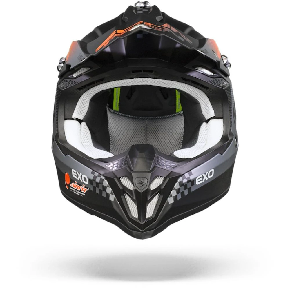 Scorpion VX-16 Air Soul Mat Zwart-Oranje Crosshelm 5 Scorpion VX-16 Air Soul Mat Zwart-Oranje Crosshelm - Afbeelding 3