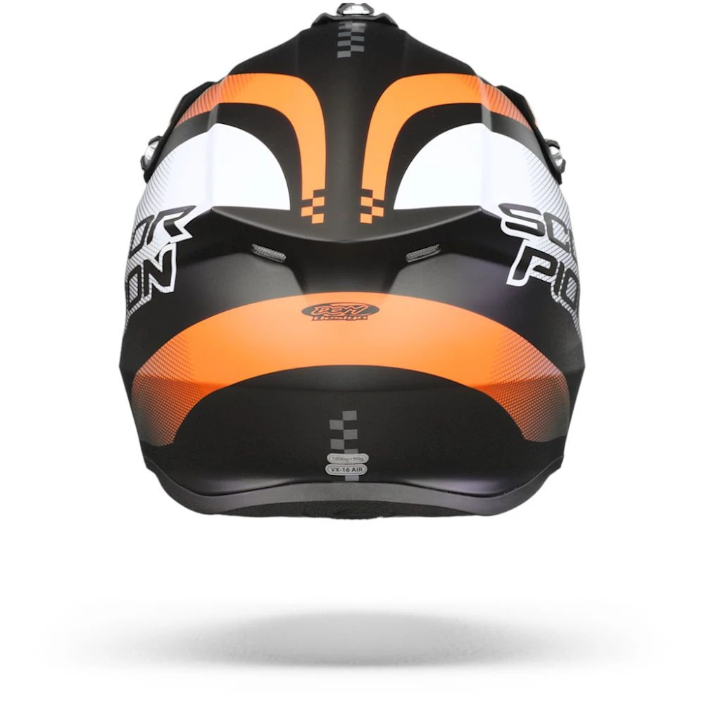 Scorpion VX-16 Air Soul Mat Zwart-Oranje Crosshelm 3 Scorpion VX-16 Air Soul Mat Zwart-Oranje Crosshelm