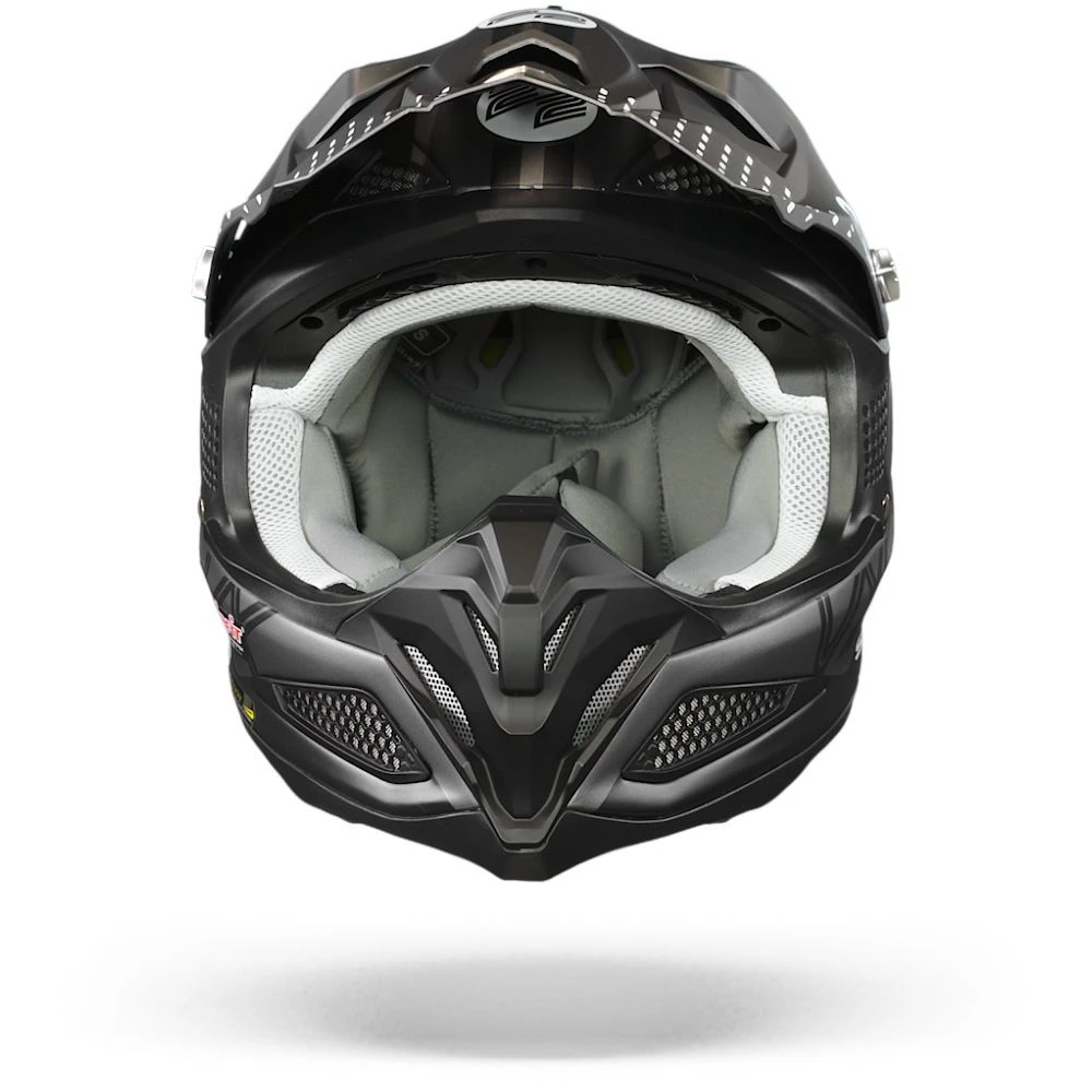 Scorpion VX-22 Air Ares Mat Zwart-Silver Crosshelm 7 Scorpion VX-22 Air Ares Mat Zwart-Silver Crosshelm - Afbeelding 5