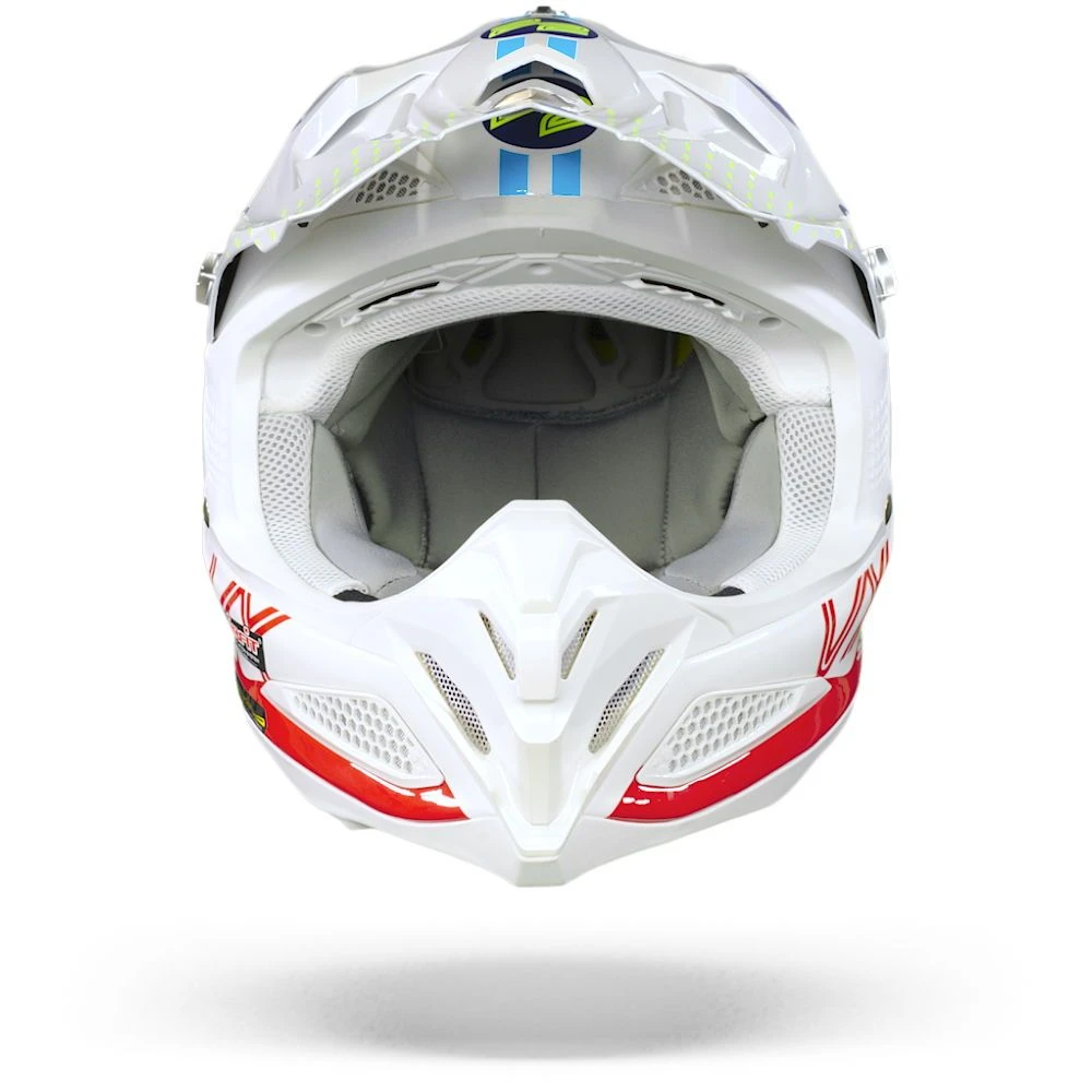 Scorpion VX-22 Air Ares Wit-Blauw-Rood Crosshelm 7 Scorpion VX-22 Air Ares Wit-Blauw-Rood Crosshelm - Afbeelding 5
