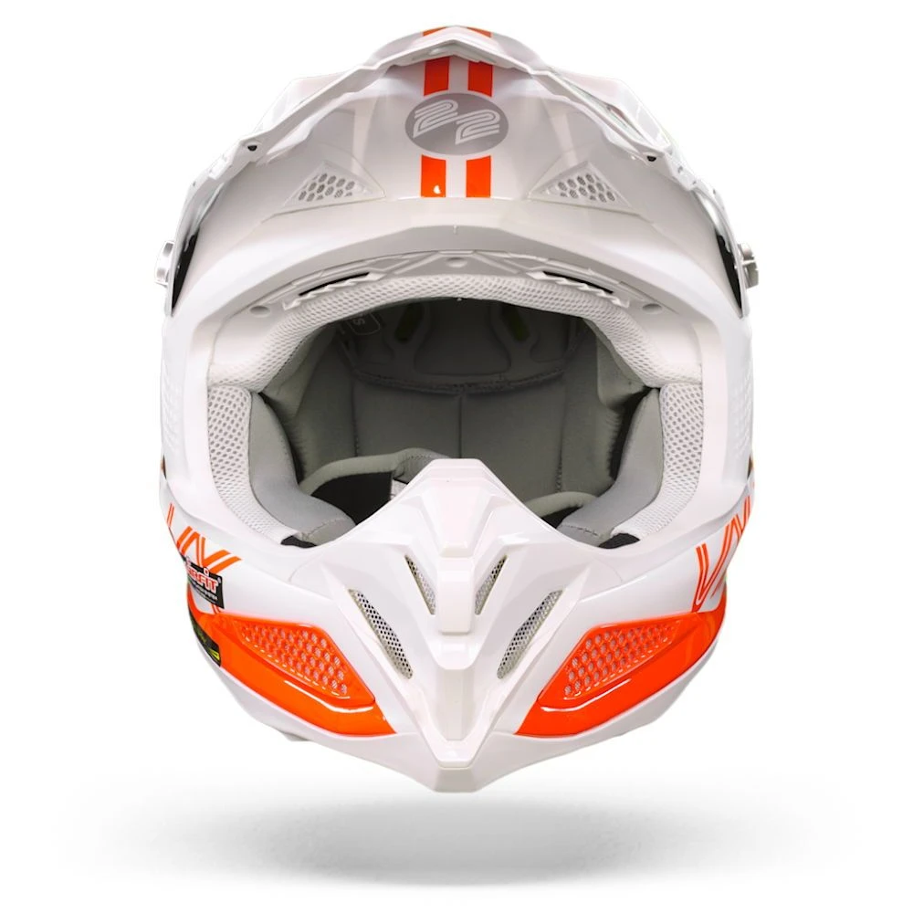 Scorpion VX-22 Air Ares Wit-Neon Rood Crosshelm 4 Scorpion VX-22 Air Ares Wit-Neon Rood Crosshelm - Afbeelding 2