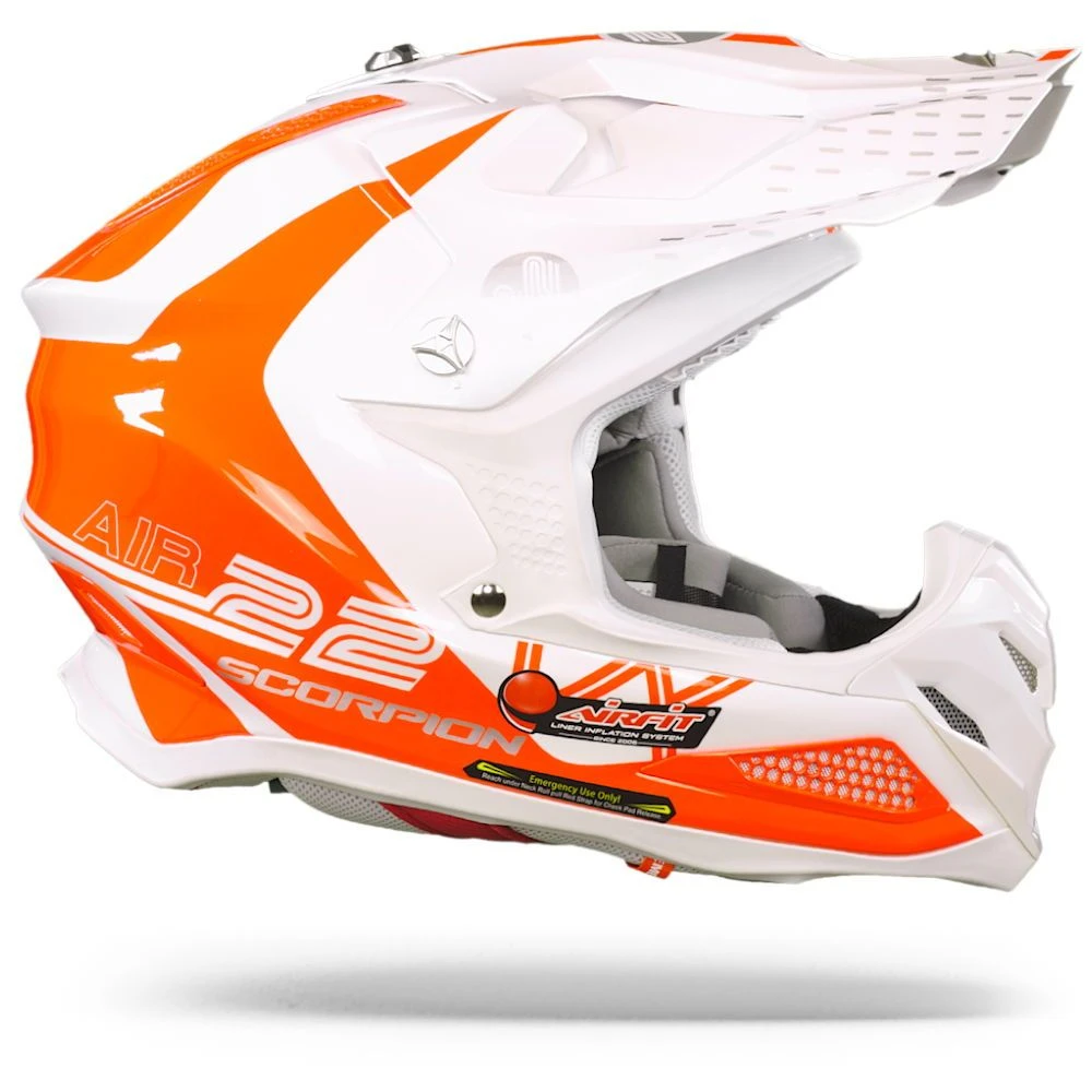 Scorpion VX-22 Air Ares Wit-Neon Rood Crosshelm 8 Scorpion VX-22 Air Ares Wit-Neon Rood Crosshelm - Afbeelding 6
