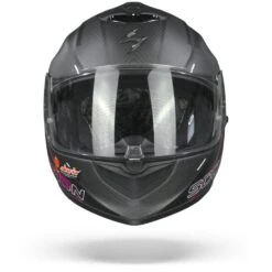 Scorpion EXO-1400 Carbon Air Drik Mat Zwart Roze Integraalhelm