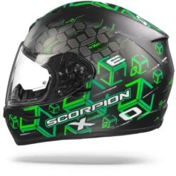 Scorpion EXO-390 Cube Matt Zwart Groen Integraalhelm
