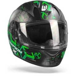 Scorpion EXO-390 Cube Matt Zwart Groen Integraalhelm -Scorpion ScorpionExo 390CubeMattBlackGreen.35