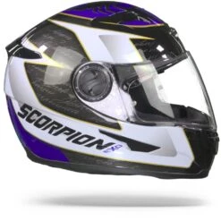 Scorpion EXO-490 Tour Wit Blauw Integraalhelm