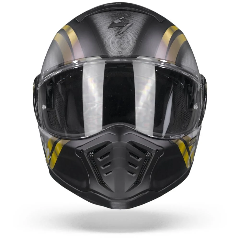 Scorpion EXO-HX1 Ohno Mat Zwart Goud Integraalhelm 6 Scorpion EXO-HX1 Ohno Mat Zwart Goud Integraalhelm - Afbeelding 4
