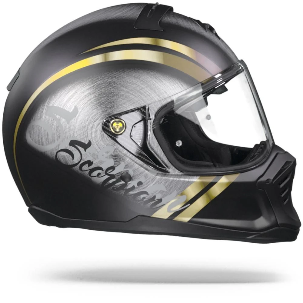 Scorpion EXO-HX1 Ohno Mat Zwart Goud Integraalhelm 5 Scorpion EXO-HX1 Ohno Mat Zwart Goud Integraalhelm - Afbeelding 3