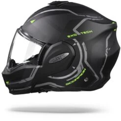 Scorpion EXO-Tech Square Mat Zwart Neon Geel Systeemhelm -Scorpion ScorpionExo TechSquareMattBlackYellow.11