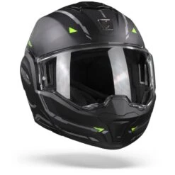 Scorpion EXO-Tech Square Mat Zwart Neon Geel Systeemhelm -Scorpion ScorpionExo TechSquareMattBlackYellow.35