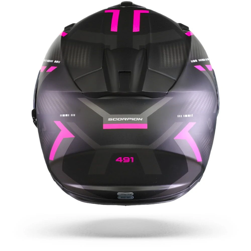 Scorpion EXO-491 Spin Mat Zwart Roze Integraalhelm 4 Scorpion EXO-491 Spin Mat Zwart Roze Integraalhelm - Afbeelding 2