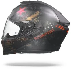 Scorpion EXO-1400 Air Asio Mat Zwart Rood Integraalhelm