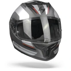 Scorpion EXO-520 Air Lemans Mat Zilver Rood Integraalhelm
