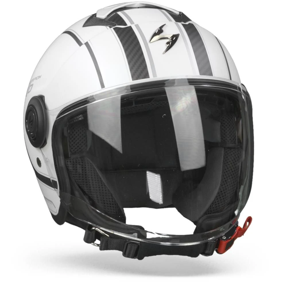 Scorpion EXO-City Scoot Mat Wit Zwart Jethelm 4 Scorpion EXO-City Scoot Mat Wit Zwart Jethelm - Afbeelding 2