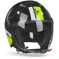 Scorpion EXO-City Strada Pearl Zwart Wit Neon Geel Jethelm -Scorpion Scorpionexo citystradapearlblackwhiteneonyellowglossy.35