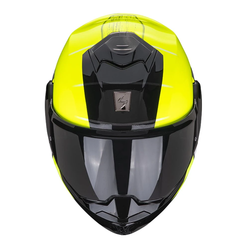 Scorpion Exo-Tech Evo Primus Neon Geel-Zwart Systeemhelm 4 Scorpion Exo-Tech Evo Primus Neon Geel-Zwart Systeemhelm - Afbeelding 2
