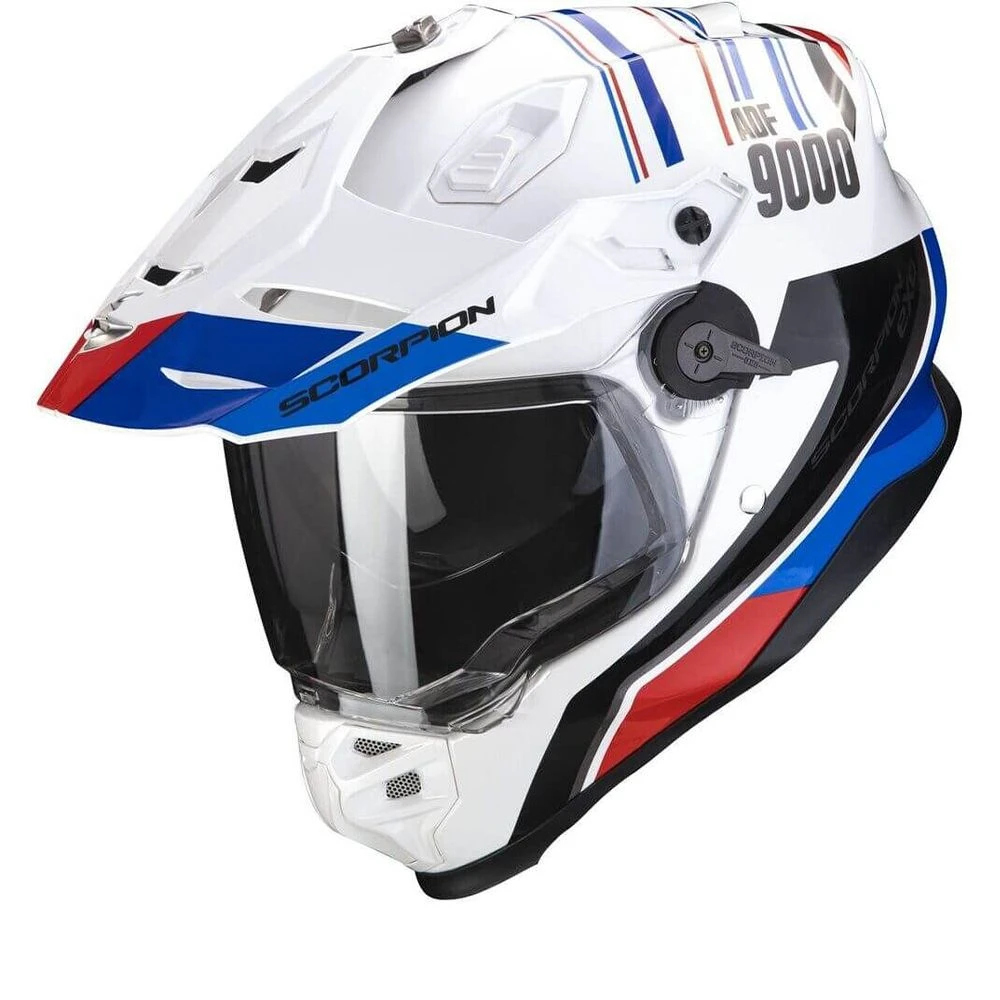 Scorpion Adf-9000 Air Desert Wit-Blauw-Rood Adventure Helm 4 Scorpion Adf-9000 Air Desert Wit-Blauw-Rood Adventure Helm - Afbeelding 2