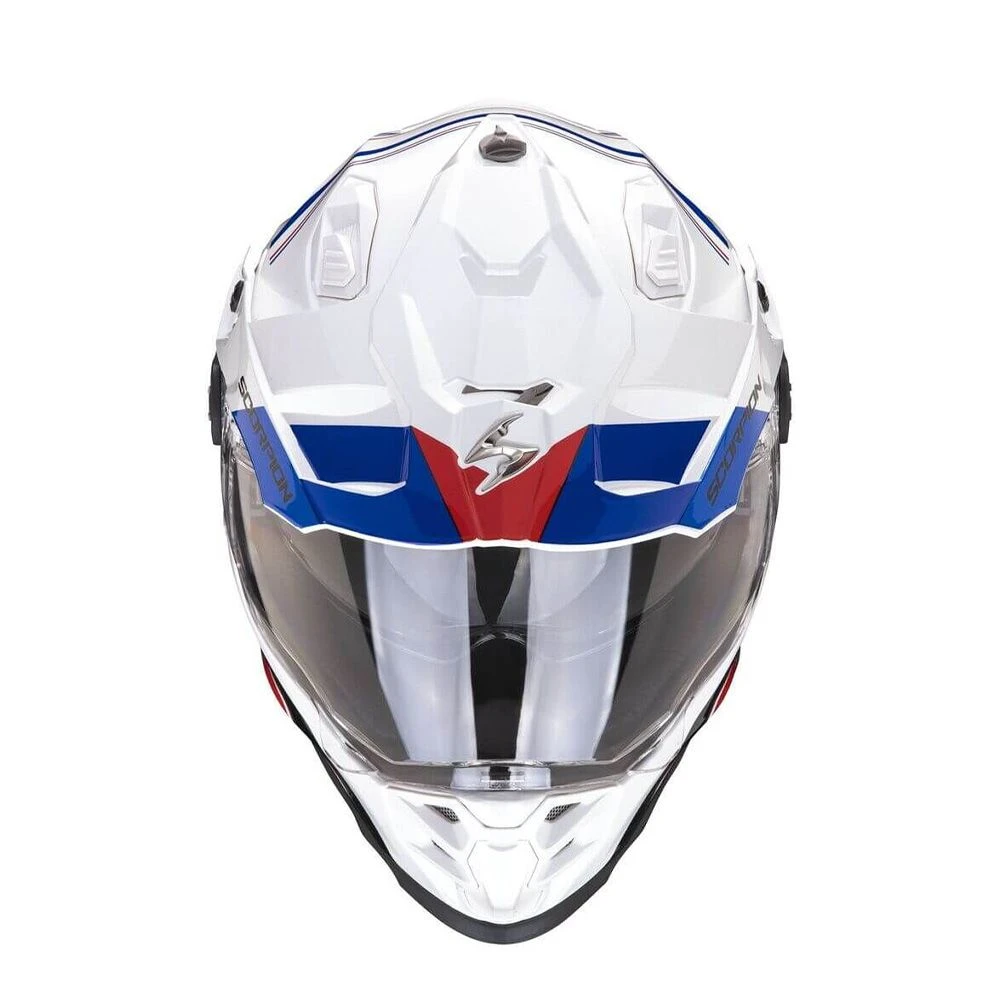 Scorpion Adf-9000 Air Desert Wit-Blauw-Rood Adventure Helm 5 Scorpion Adf-9000 Air Desert Wit-Blauw-Rood Adventure Helm - Afbeelding 3