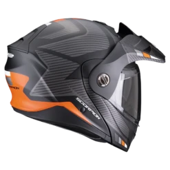 Scorpion ADX-2 Camino Mat Zwart-Silver-Oranje Adventure Helm