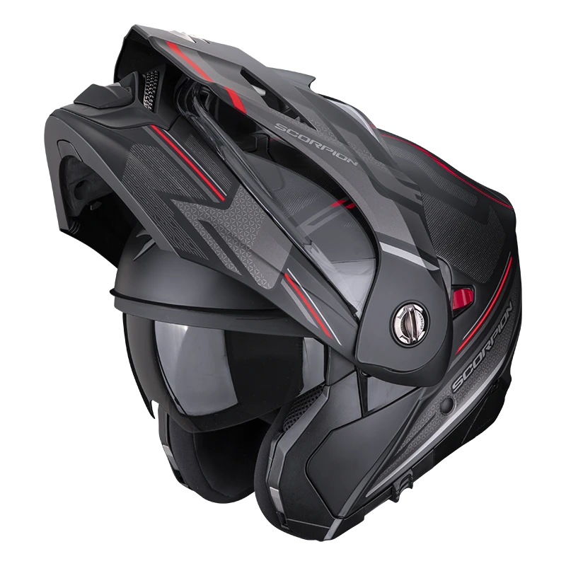 Scorpion ADX-2 Carrera Mat Zwart-Rood Adventure Helm 3 Scorpion ADX-2 Carrera Mat Zwart-Rood Adventure Helm