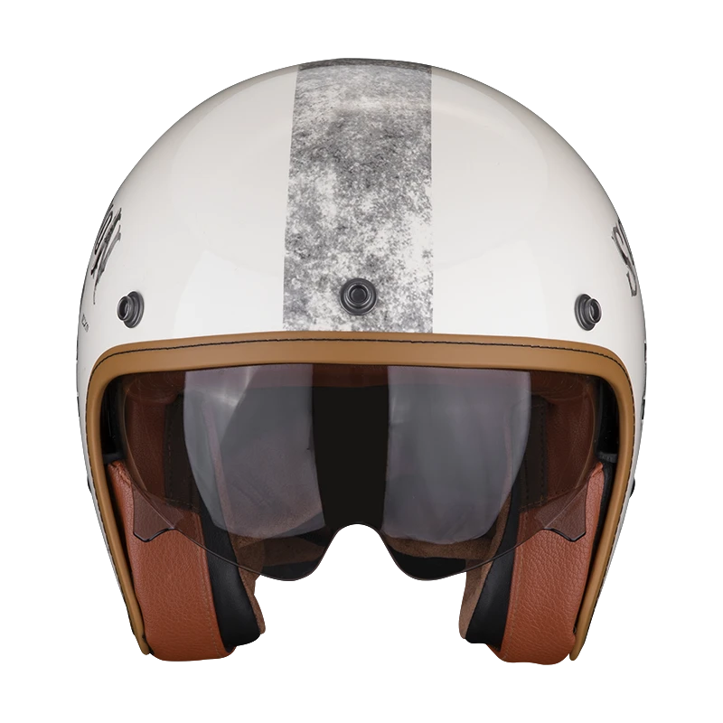 Scorpion Belfast Evo Pique Cream-Zwart Jethelm 4 Scorpion Belfast Evo Pique Cream-Zwart Jethelm - Afbeelding 2