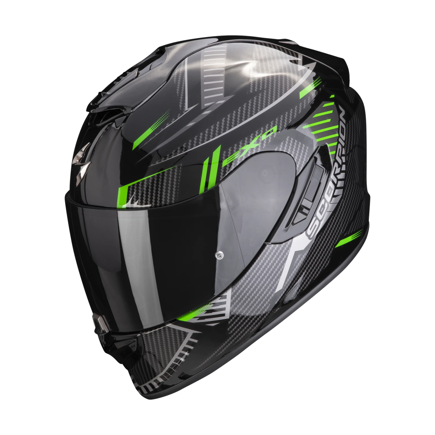 Scorpion Exo-1400 Evo Air Shell Zwart-Groen Integraalhelm 3 Scorpion Exo-1400 Evo Air Shell Zwart-Groen Integraalhelm