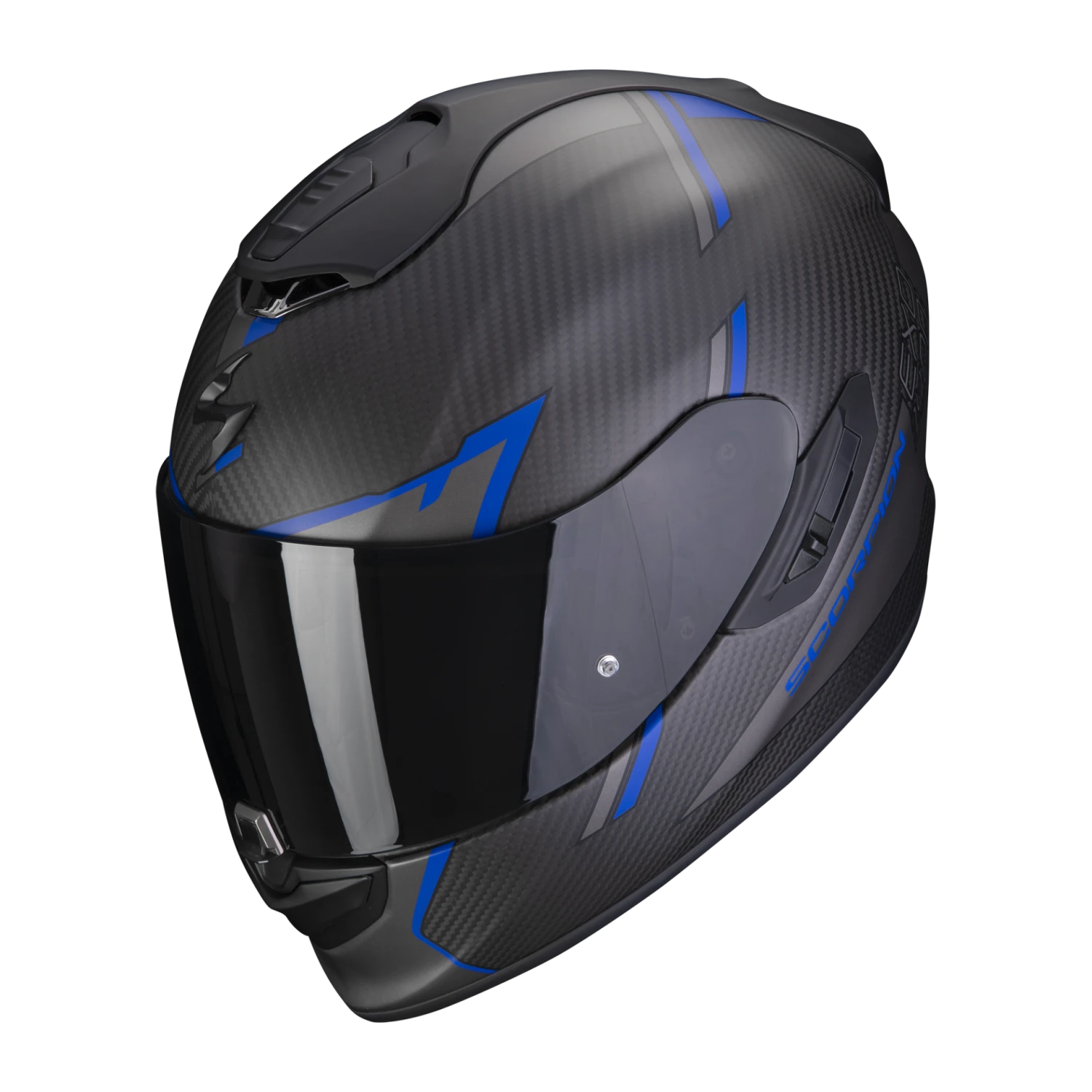 Scorpion Exo-1400 Evo Carbon Air Kendal Matt Zwart-Blauw Integraalhelm 3 Scorpion Exo-1400 Evo Carbon Air Kendal Matt Zwart-Blauw Integraalhelm