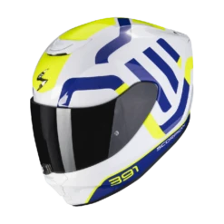 Scorpion EXO-391 AROK White-Blue-Neon Yellow