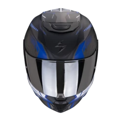 Scorpion Exo-391 Haut Matt Zwart-Zilver-Blauw Integraalhelm
