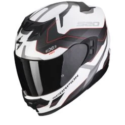Scorpion Exo-520 Evo Air Elan Mat Wit-Zilver-Rood Integraalhelm