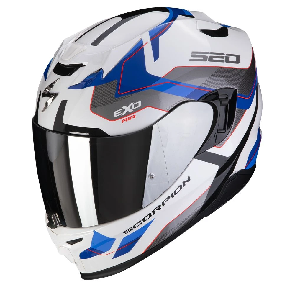 Scorpion Exo-520 Evo Air Elan Wit-Blauw Integraalhelm 3 Scorpion Exo-520 Evo Air Elan Wit-Blauw Integraalhelm