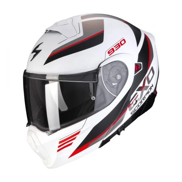 Scorpion EXO-930 Navig Matt White-Black-Red 3 Scorpion EXO-930 Navig Matt White-Black-Red