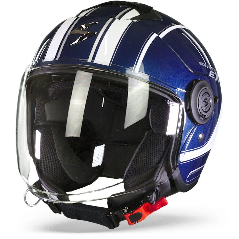 Scorpion EXO-City Scoot Donker Blauw-Wit Jethelm 7 Scorpion EXO-City Scoot Donker Blauw-Wit Jethelm - Afbeelding 5