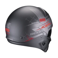 Scorpion Exo-Combat II Xenon Mat Zwart-Rood Jethelm -Scorpion scorpion exo combat ii xenon matt black red 3