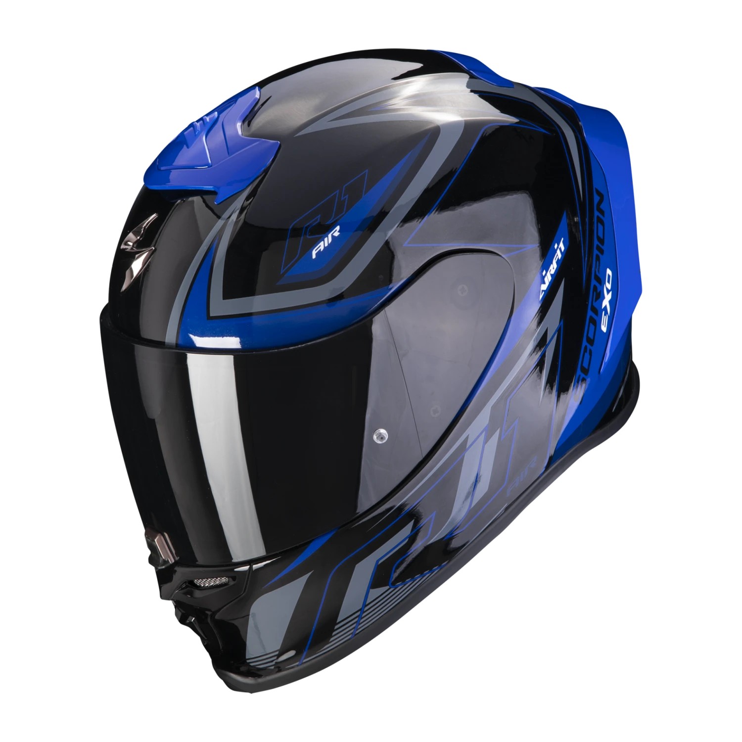 Scorpion Exo-R1 Evo Air Gaz Metaal Zwart-Blauw Integraalhelm 3 Scorpion Exo-R1 Evo Air Gaz Metaal Zwart-Blauw Integraalhelm