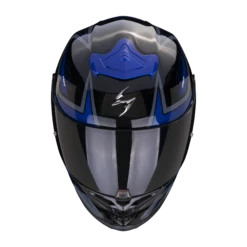 Scorpion Exo-R1 Evo Air Gaz Metaal Zwart-Blauw Integraalhelm 6 Scorpion Exo-R1 Evo Air Gaz Metaal Zwart-Blauw Integraalhelm -Scorpion scorpion exo r1 evo air gaz metal black blue 2