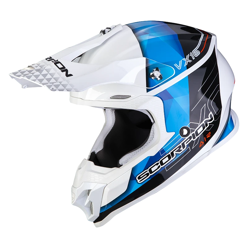 Scorpion VX-16 Evo Air Gem Wit-Blauw Crosshelm 3 Scorpion VX-16 Evo Air Gem Wit-Blauw Crosshelm