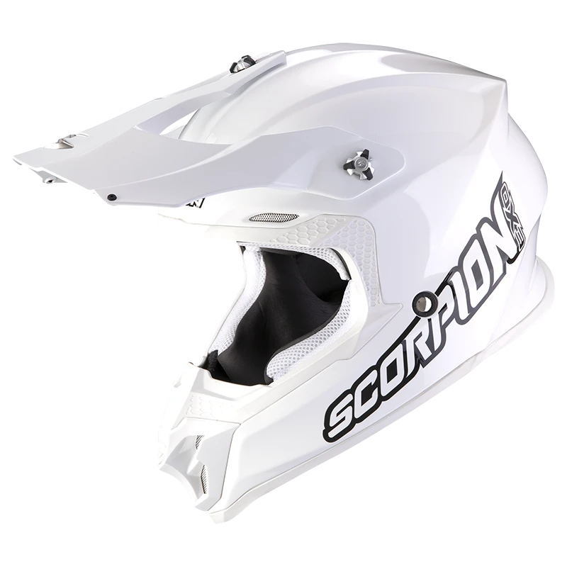 Scorpion VX-16 Evo Air Solid Wit-Wit Crosshelm 3 Scorpion VX-16 Evo Air Solid Wit-Wit Crosshelm