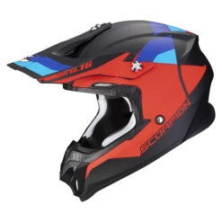 Scorpion VX-16 Evo Air Spectrum Mat Zwart-Rood-Blauw Crosshelm