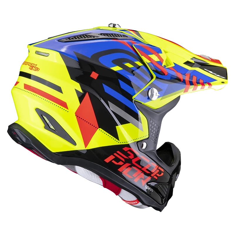 Scorpion VX-22 Air Neox Neon Geel-Blauw-Rood Crosshelm 3 Scorpion VX-22 Air Neox Neon Geel-Blauw-Rood Crosshelm