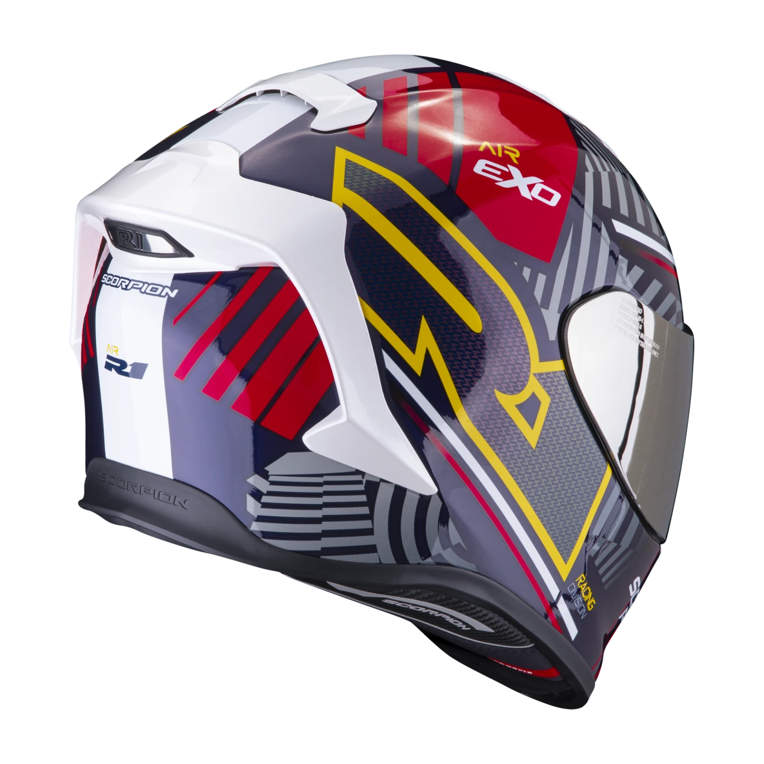 Scorpion Exo-R1 Evo Air Victory Rood-Blauw-Geel Integraalhelm 6 Scorpion Exo-R1 Evo Air Victory Rood-Blauw-Geel Integraalhelm - Afbeelding 4