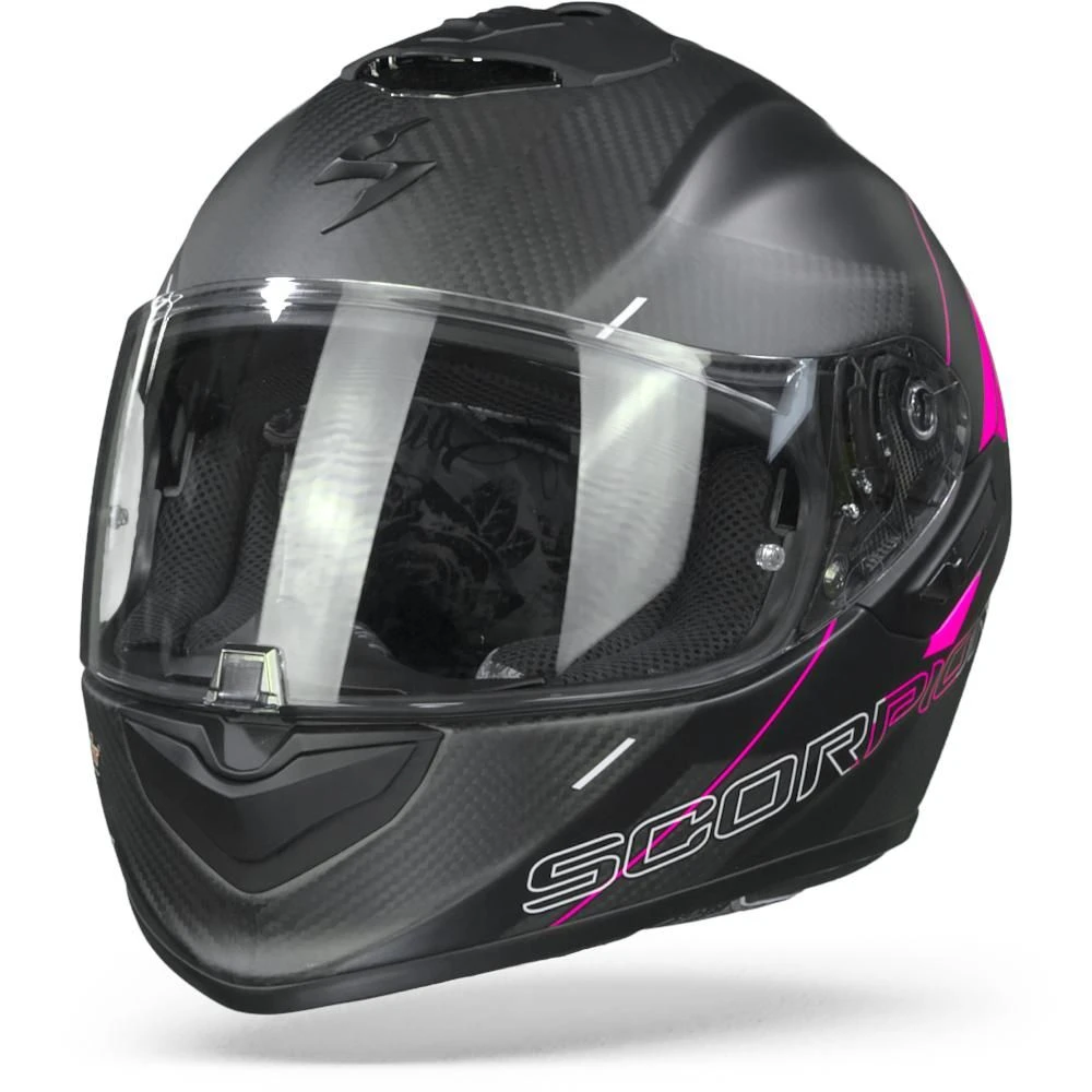 Scorpion EXO-1400 Carbon Air Drik Mat Zwart Roze Integraalhelm 8 Scorpion EXO-1400 Carbon Air Drik Mat Zwart Roze Integraalhelm - Afbeelding 6